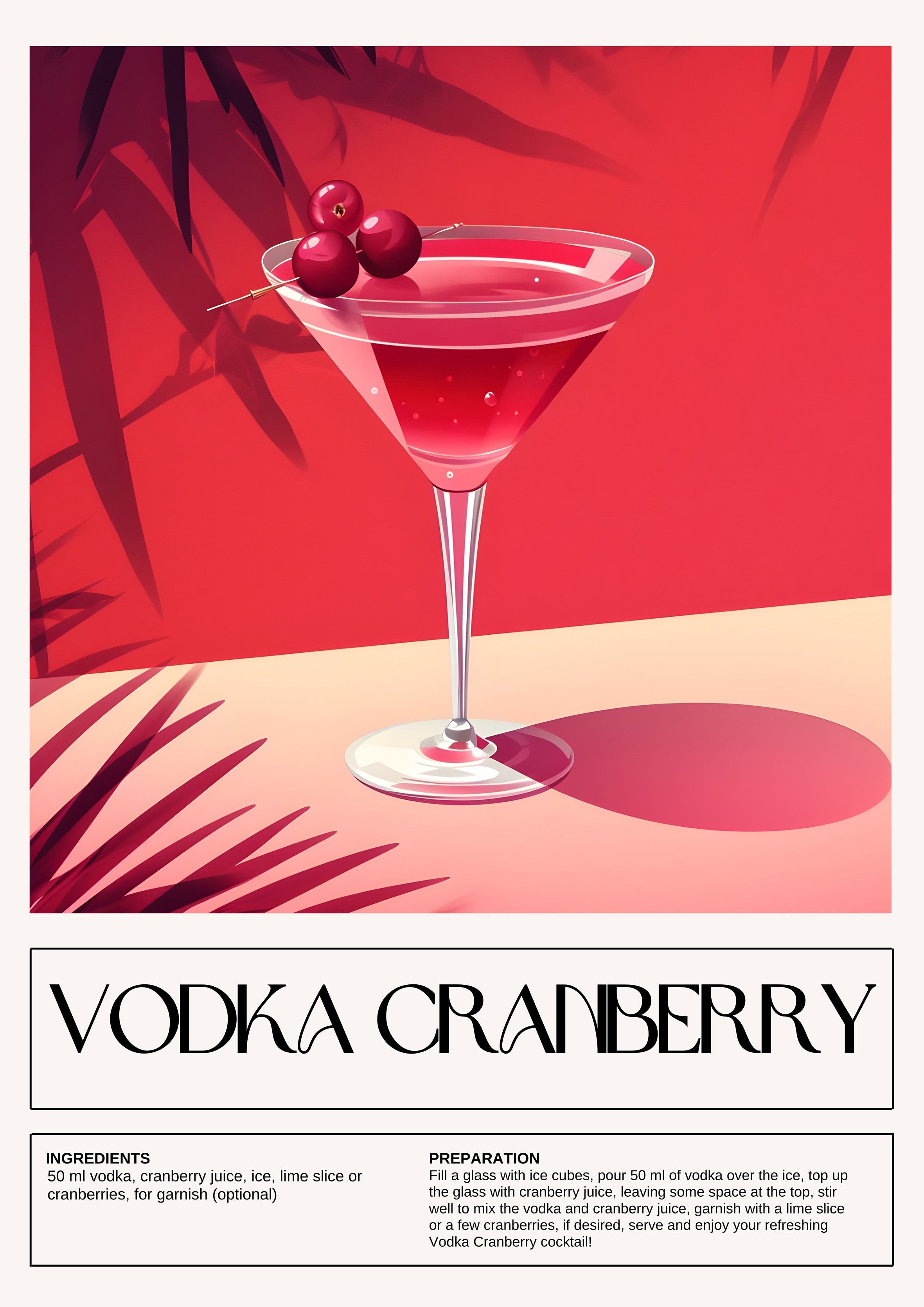 Vodka Cranberry metal poster artwork